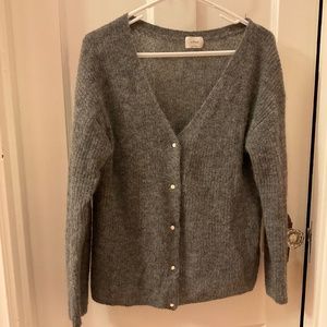 Aritzia Wilfred Blayne Cardigan Heather Grey Size Small